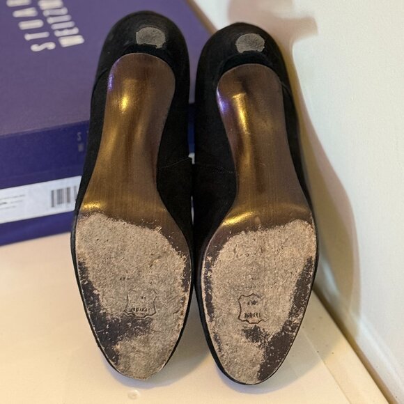 Stuart Weitzman Black Suede Ankle Boot - Size 8 - Picture 4 of 4